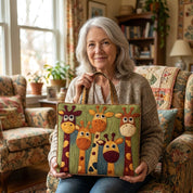Quilted Tote Bag - Giraffe