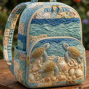 Ocean Sea Turtle Patchwork Quilted Backpack