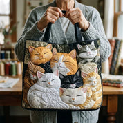Artisanal Quilted Bag - Sleeping Kittens